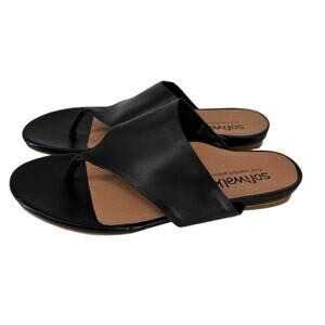 Softwalk Chandler Sandals Womens Size 10 Wide Black Leather Comfort